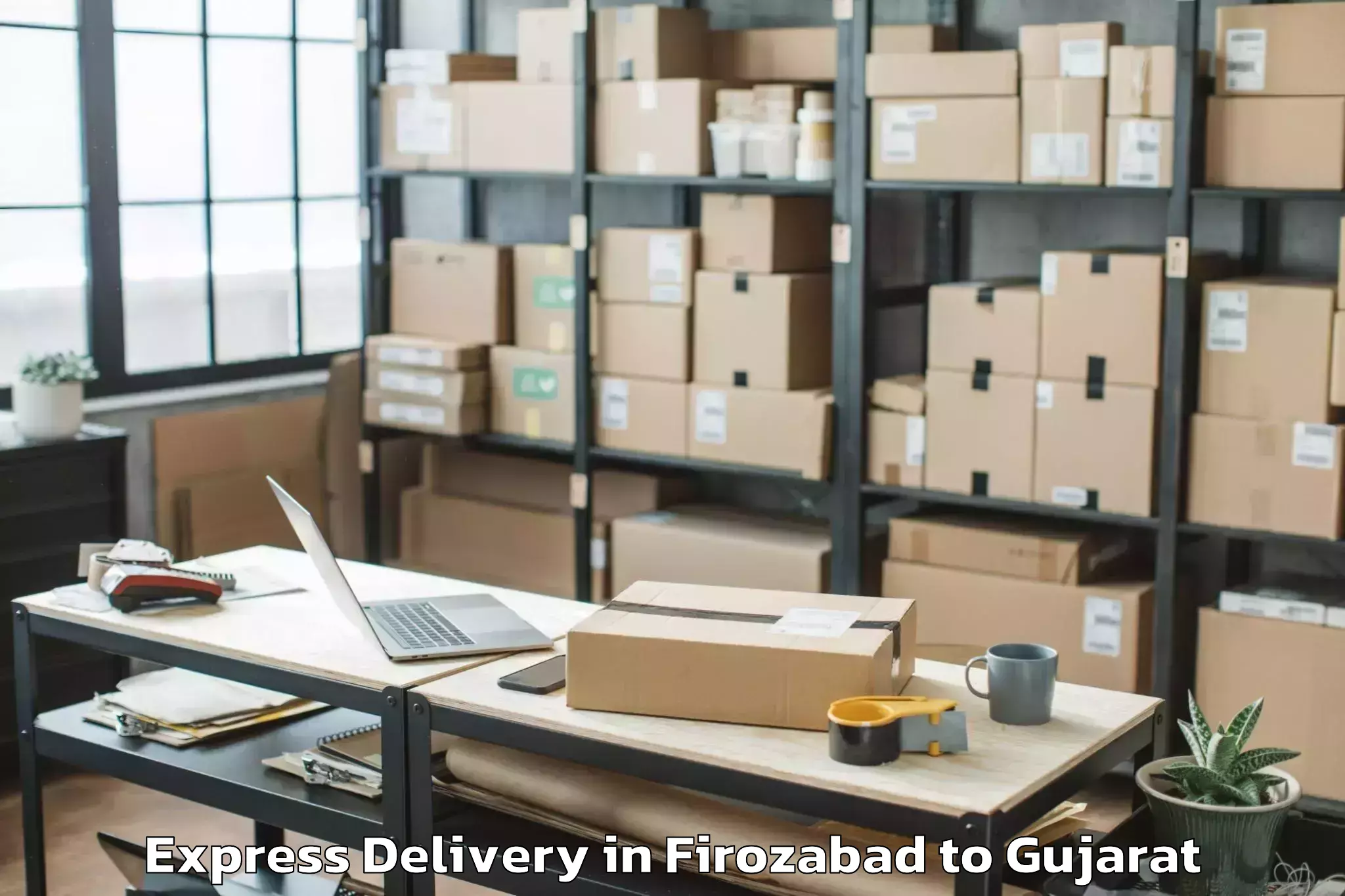 Quality Firozabad to Paliyad Express Delivery